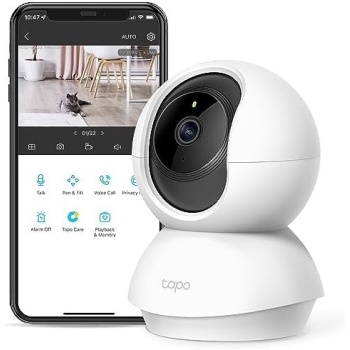 TP-Link Tapo Pan/Tilt Security Camera for Baby Monitor, Pet Camera w/ Motion