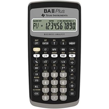 Texas Instruments BA II Plus Financial Calculator, Black Medium