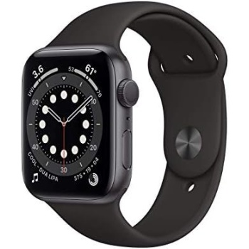 Apple Watch Series 6 (GPS, 44mm) - Space Gray Aluminum Case with Black Sport