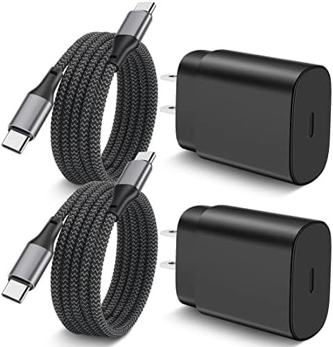 25W USB C Charger for iPhone 15/15 Pro Max, 2 Pack Super Fast Charger Block Type