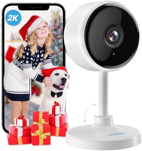 Indoor Camera, litokam Cameras for Home Security with Night Vision, Pet Camera