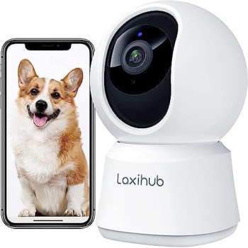 Laxihub Indoor Home Security Camera, P2 Baby Monitor with Camera and Audio