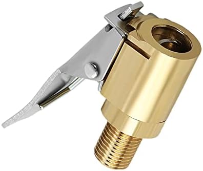 LDCRE Tire Air Chuck with Clip Adapter, Brass Locking Tire Inflator Nozzle