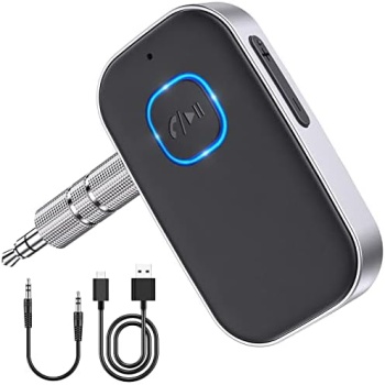 Bluetooth Car Adapter, WOCBUY 3.5mm AUX Bluetooth Receiver for Music Streaming